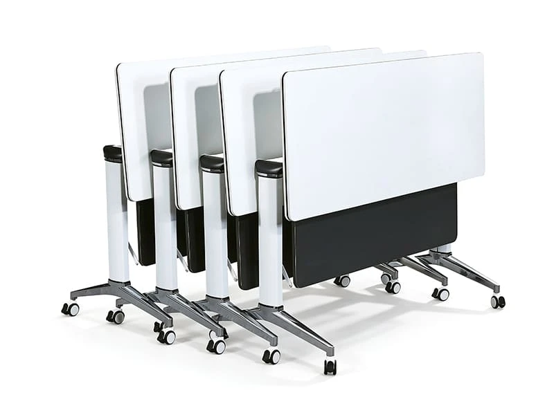 Mesa de entrenamiento modular premium con tapa abatible y gesti&oacute;n de cables