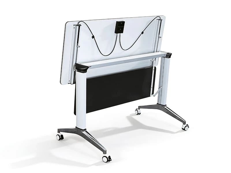Mesa de entrenamiento modular premium con tapa abatible y gesti&oacute;n de cables