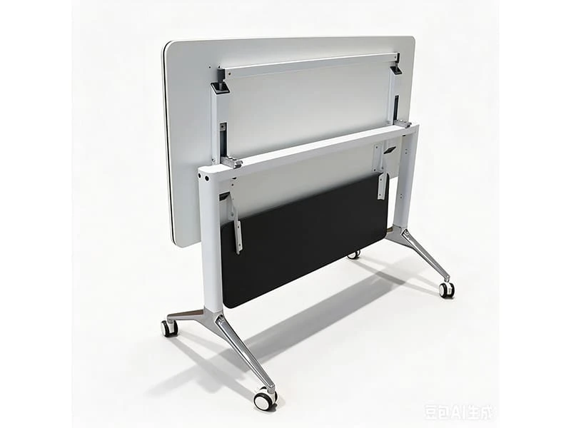 Moderna mesa de entrenamiento abatible con ruedas para oficinas