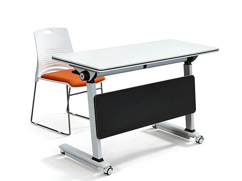 Mesa de entrenamiento comercial con tapa abatible y ruedas bloqueables
