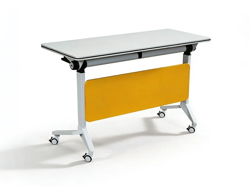 Mesa de entrenamiento moderna, escritorio de oficina, mesa de entrenamiento plegable con ruedas bloqueables