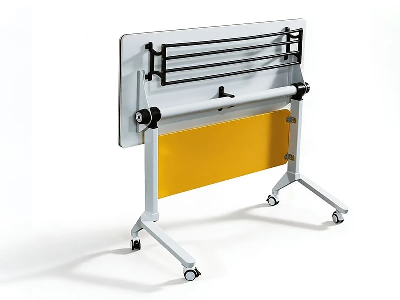 Mesa de entrenamiento moderna, escritorio de oficina, mesa de entrenamiento plegable con ruedas bloqueables
