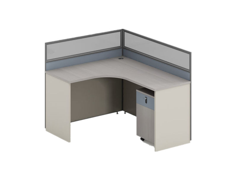 Estaciones de trabajo modulares de privacidad en forma de L | Muebles de escritorio para cubículos