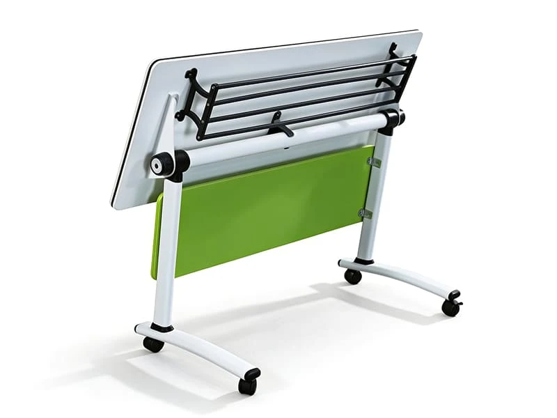 Flip Top Table Mesa de entrenamiento plegable moderna con ruedas bloqueables