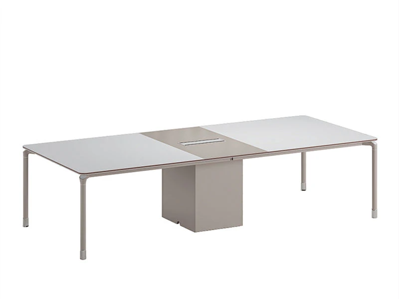 Mesa blanca para sala de conferencias para reuniones y reuniones de oficina Seminarios