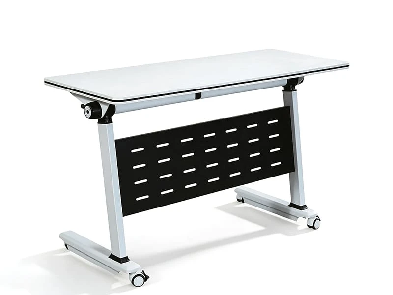 Mesa de entrenamiento comercial con tapa abatible y ruedas bloqueables