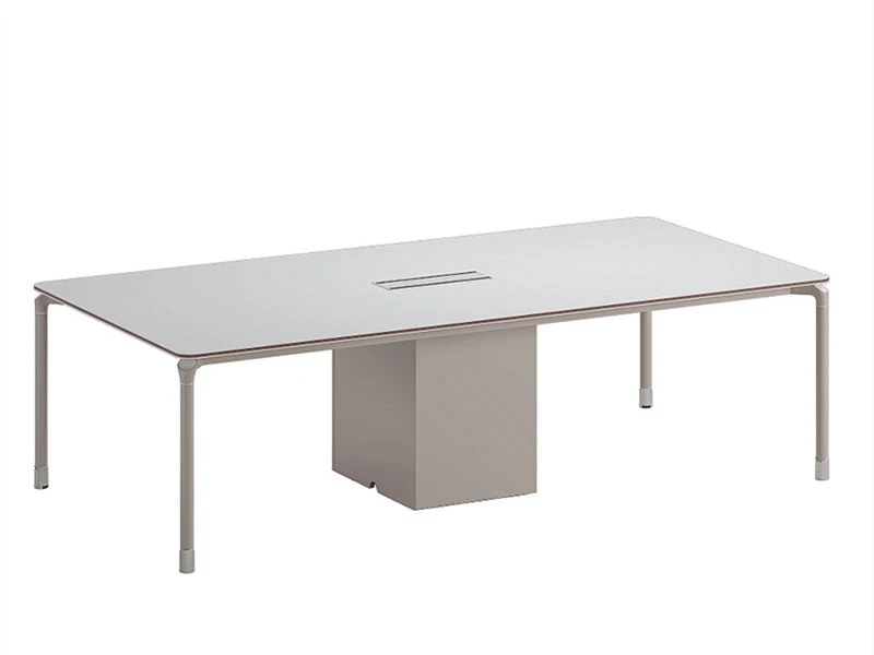 Mesa blanca para sala de conferencias para reuniones y reuniones de oficina Seminarios