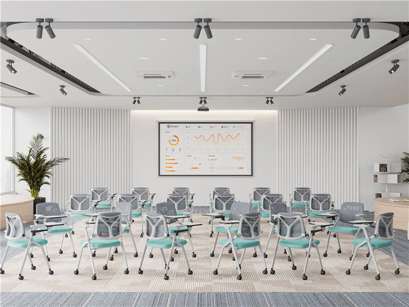 C&oacute;modo nido y nido. Sillas apilables para sala de reuniones