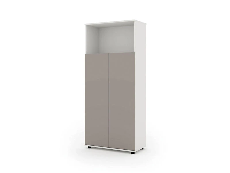 Gabinetes de almacenamiento de archivos blancos para oficina | Archivador aparador gris