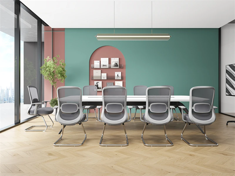 Sillas modernas para invitados de oficina con soporte lumbar ajustable