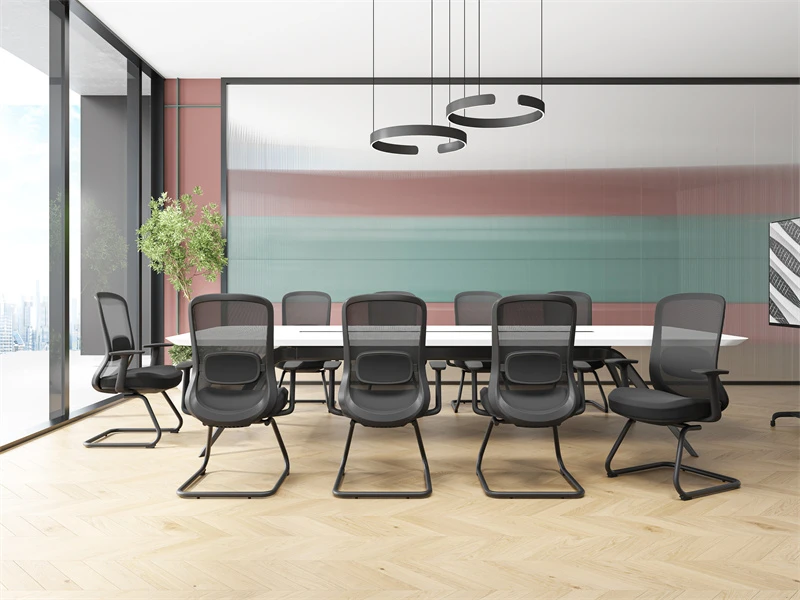 Sillas modernas para invitados de oficina con soporte lumbar ajustable