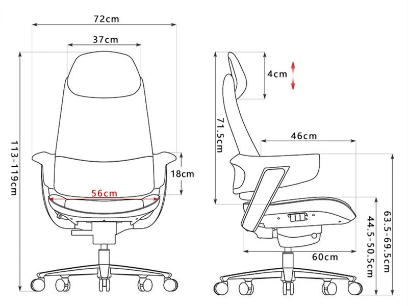 Silla de oficina ejecutiva de felpa | Silla de cuero con respaldo alto