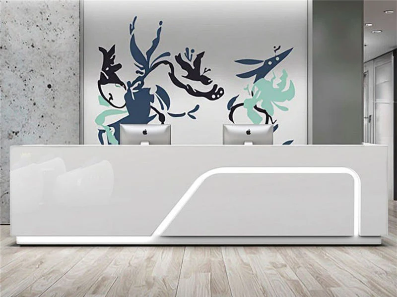 Mostrador de recepci&oacute;n moderno con mostrador | Muebles de escritorio de oficina