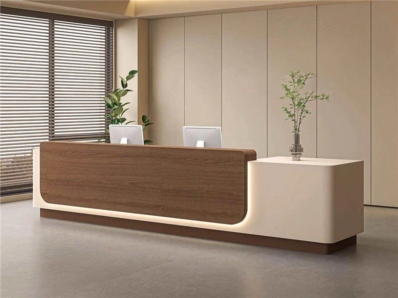 Escritorio de recepcionista alto y econ&oacute;mico | Mostrador de recepcionista moderno