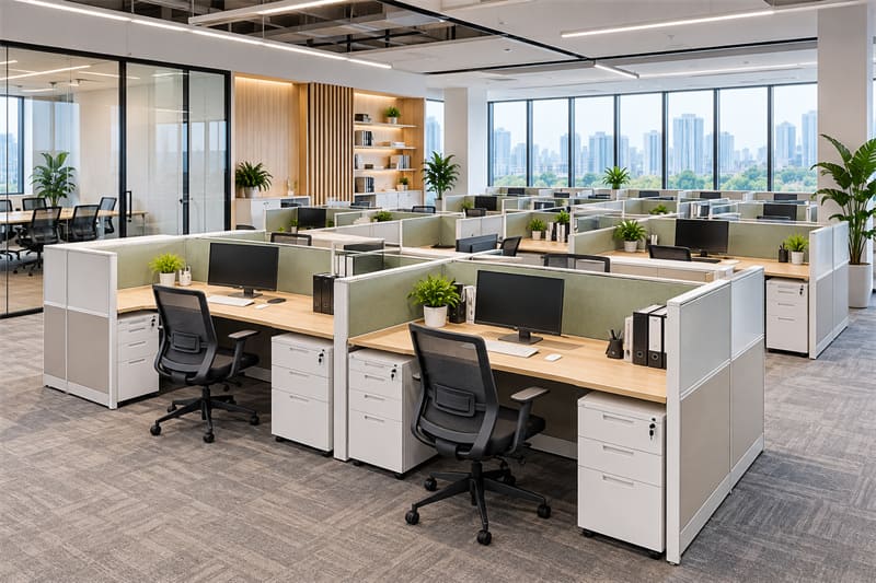 Configuraciones de cubículos: diseño del diseño de oficina adecuado