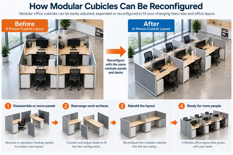 Configuraciones de cubículos: diseño del diseño de oficina adecuado 